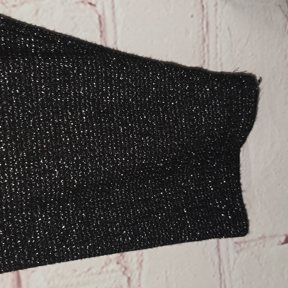 CATO Black Silver Metallic Lightweight Sweater Womens Size 18/20W - Picture 5 of 11